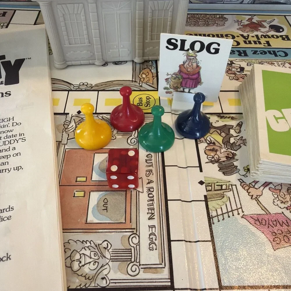 Parker Brothers Fun City Board Game Vintage 1987 Jack Davis Artwork Family Night